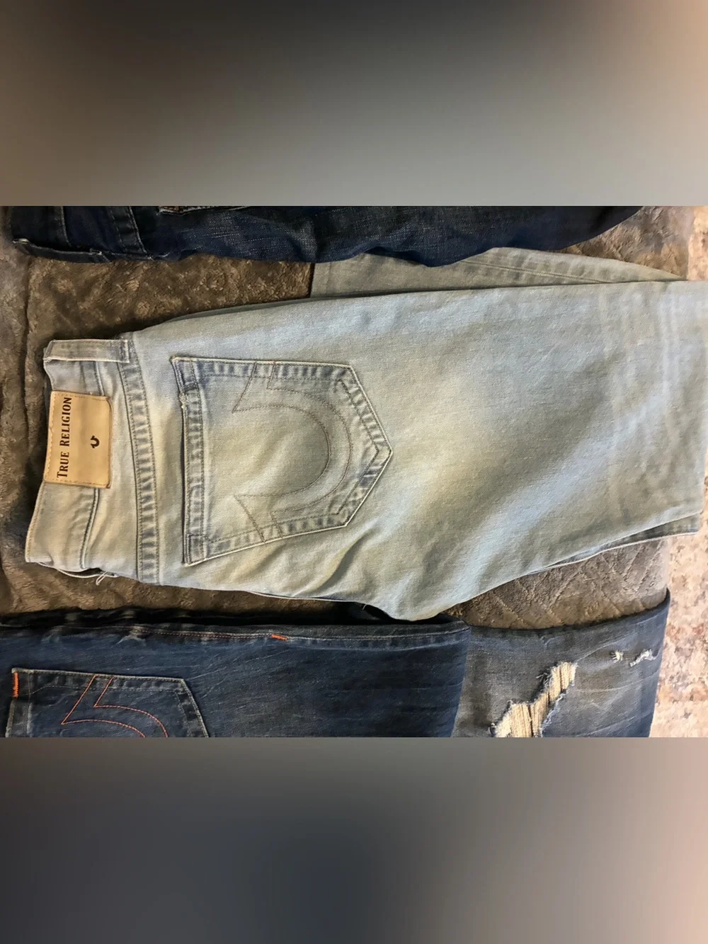 True Religion/Silver Men's Jeans Trio +1 in Dark Blue, Medium Blue & Light Blue